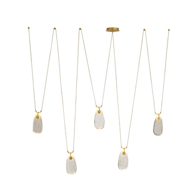 Sculptural Melt Chandelier – Gold