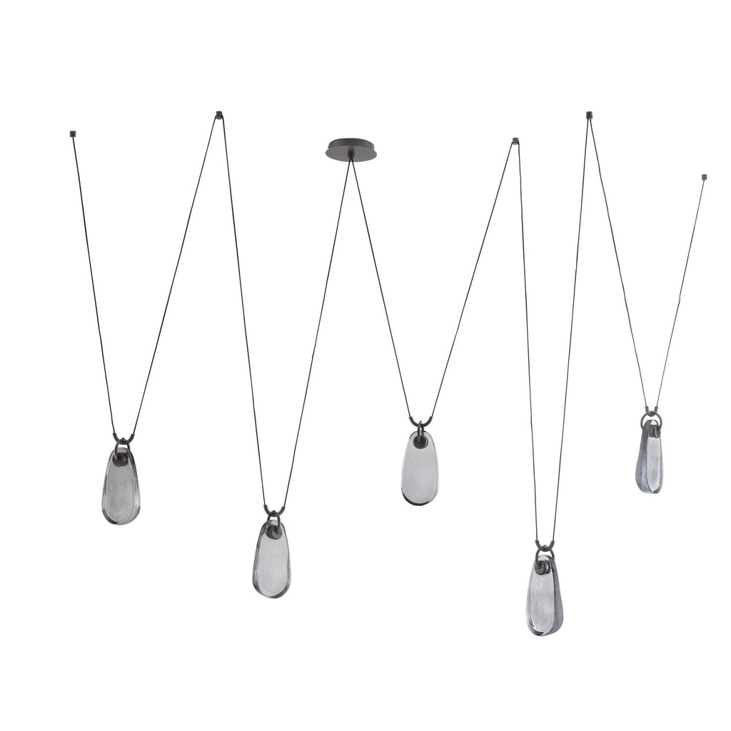 Sculptural Melt Chandelier – Gray
