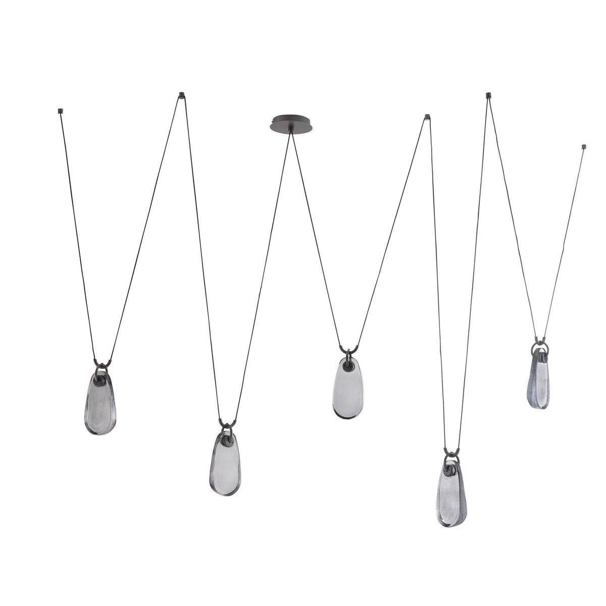 Sculptural Melt Chandelier – Gray