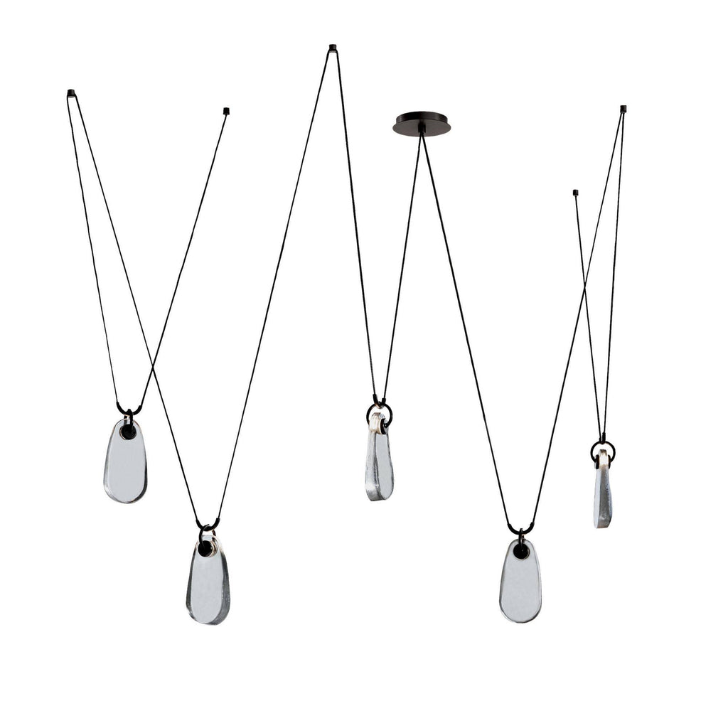 Sculptural Melt Chandelier – Gray