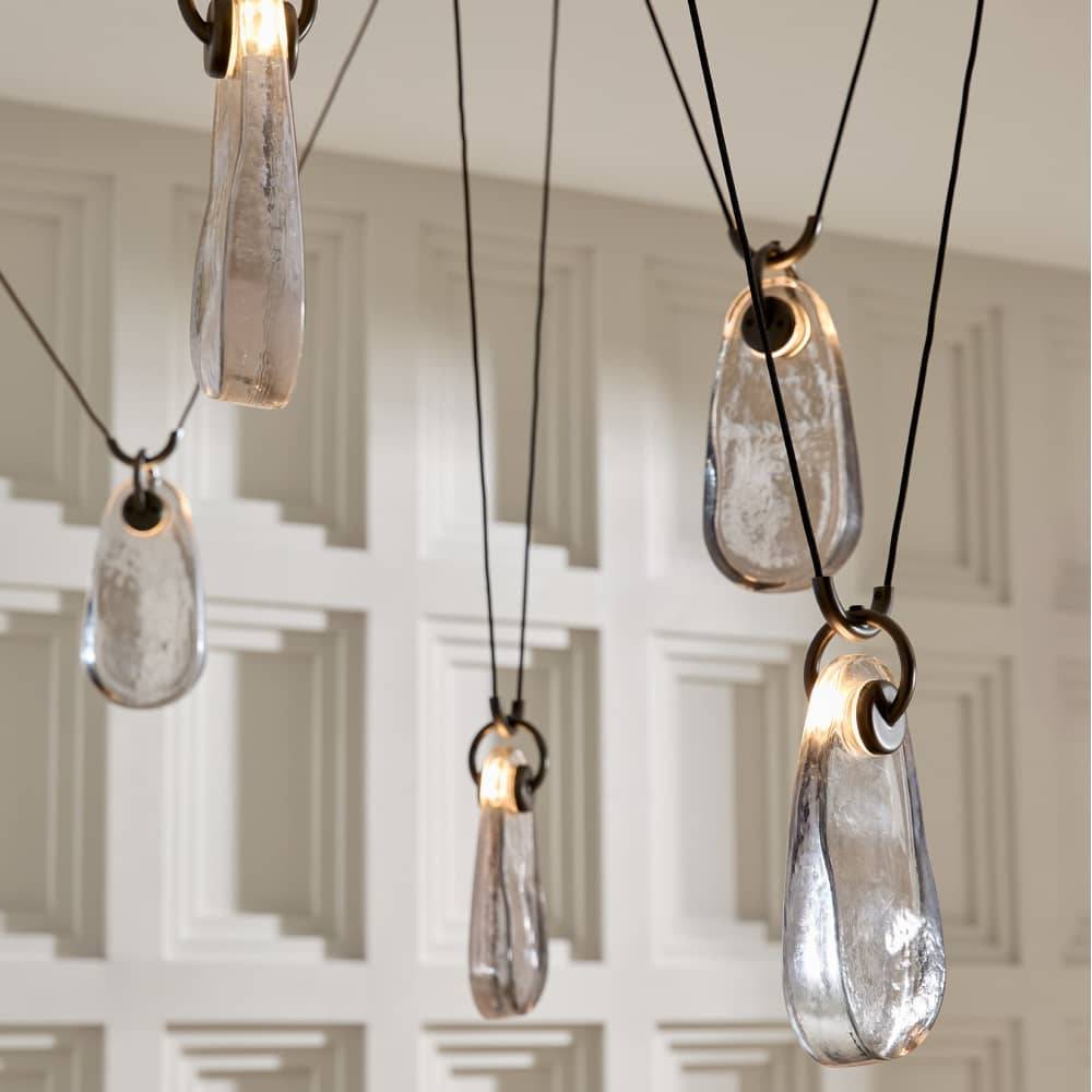 Sculptural Melt Chandelier – Gray