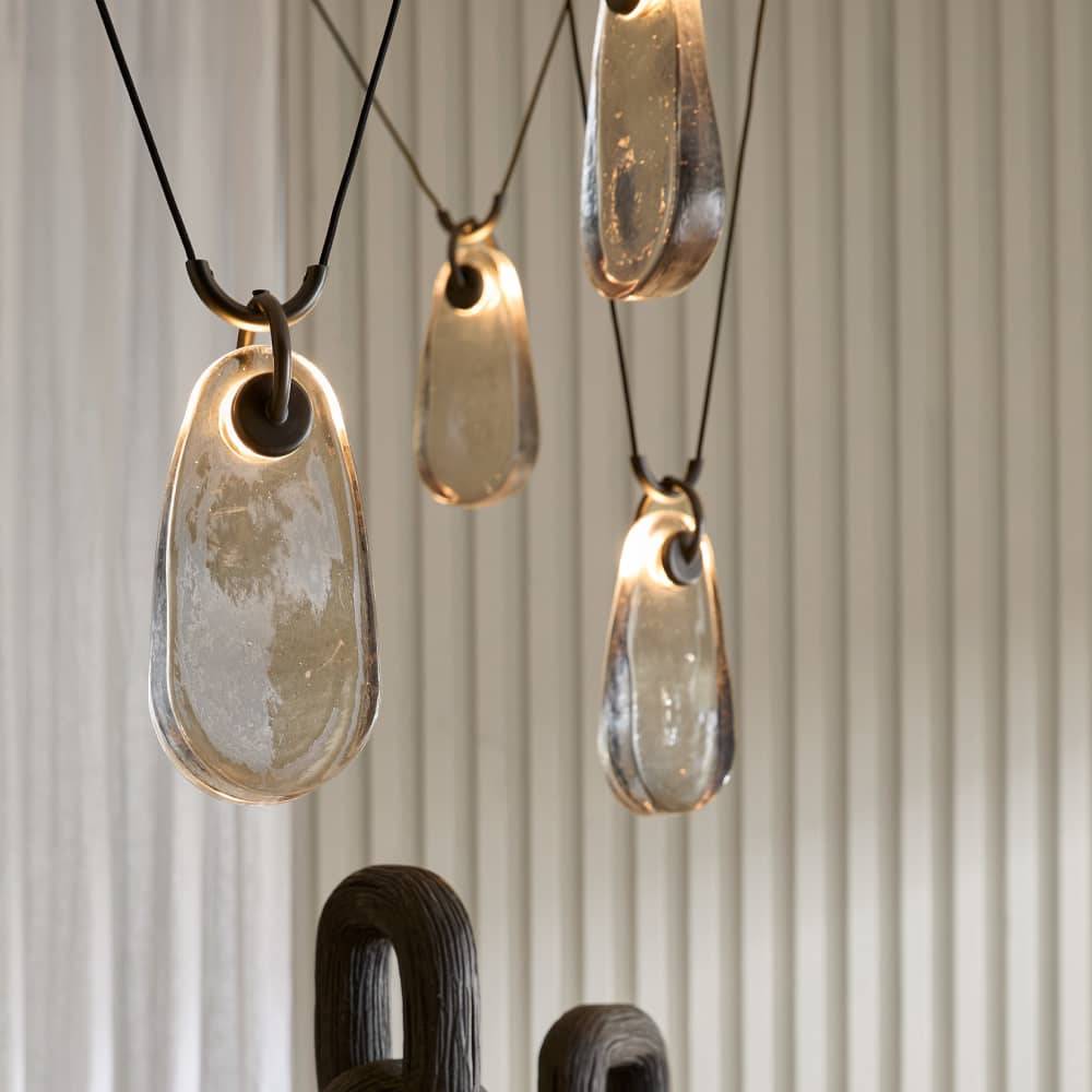 Sculptural Melt Chandelier – Gray