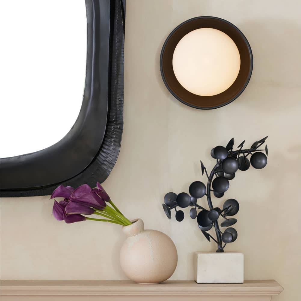 Signature Glaze Small Wall Sconce, alternate view