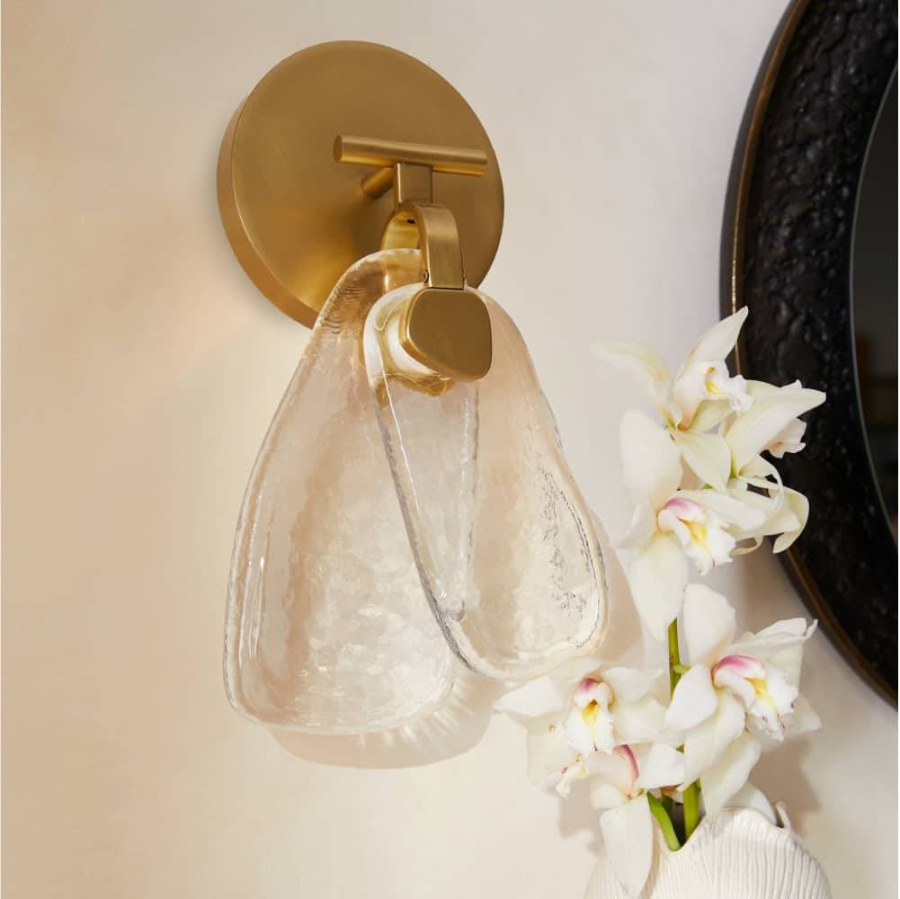 Sculptural Melt Wall Sconce – Gold