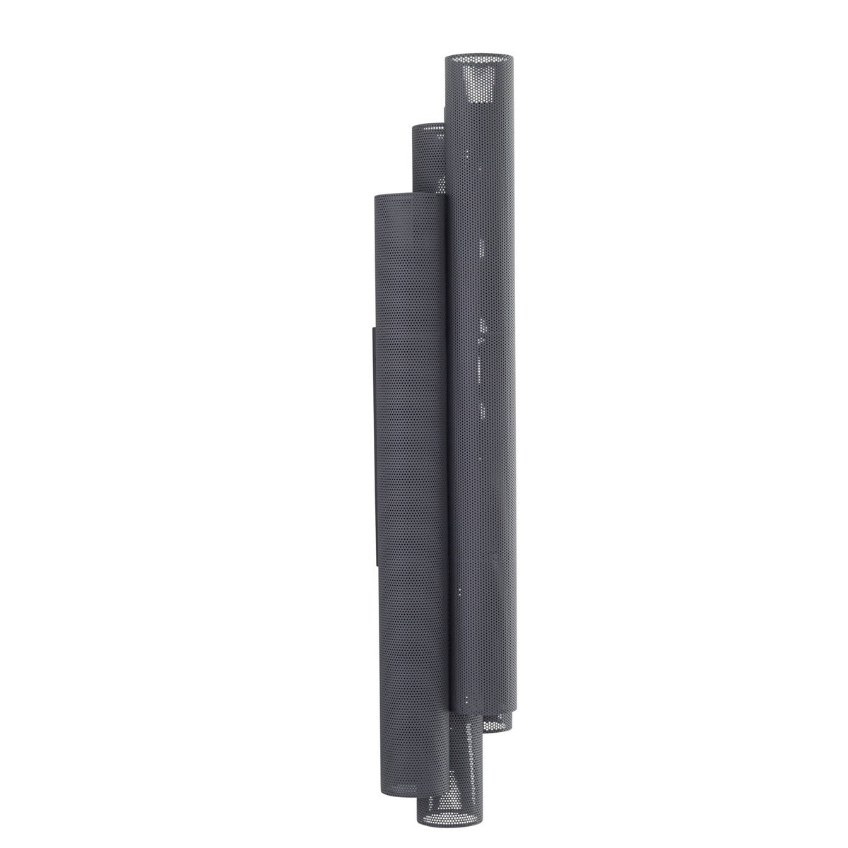 Heritage Punch Oversized Outdoor Wall Sconce – Gray
