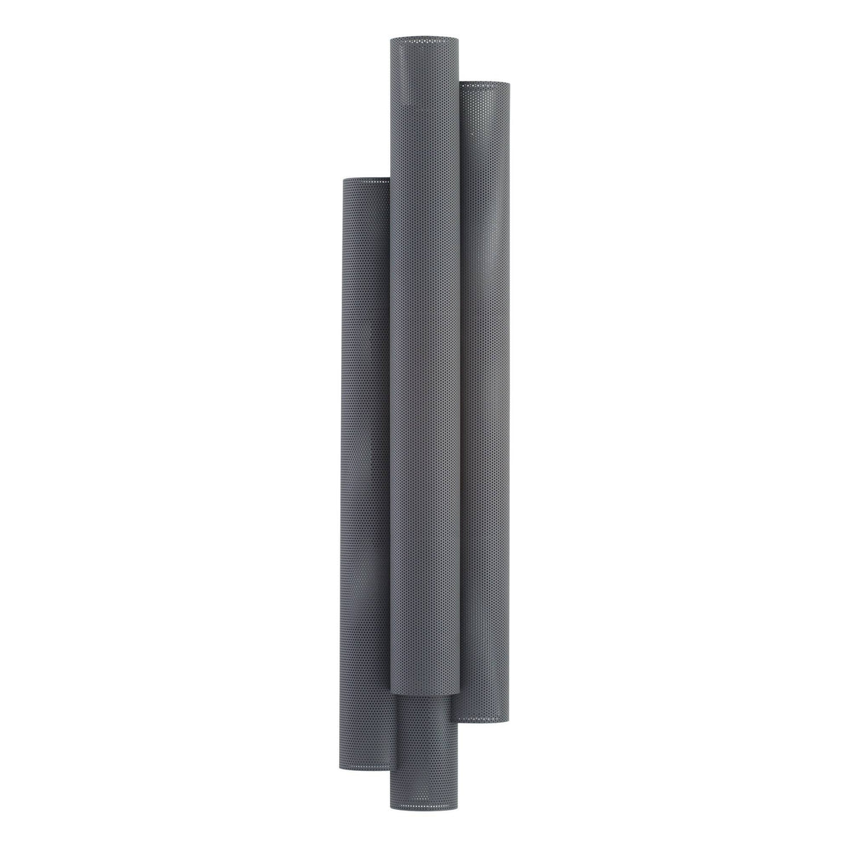 Heritage Punch Oversized Outdoor Wall Sconce – Gray