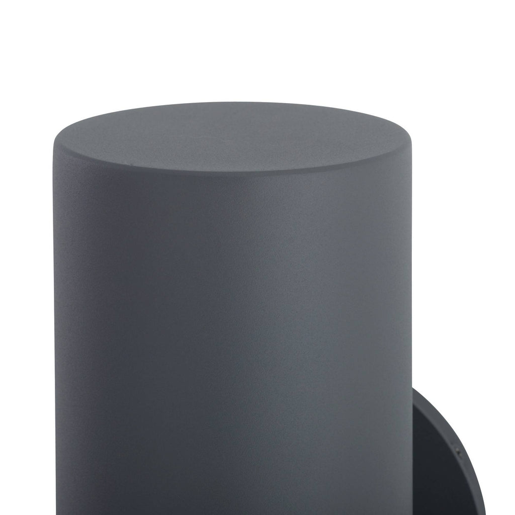 Heritage Punch Small Outdoor Wall Sconce – Gray