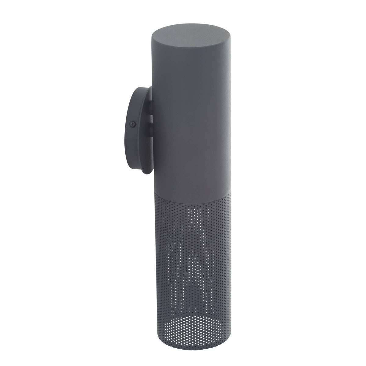 Heritage Punch Small Outdoor Wall Sconce – Gray