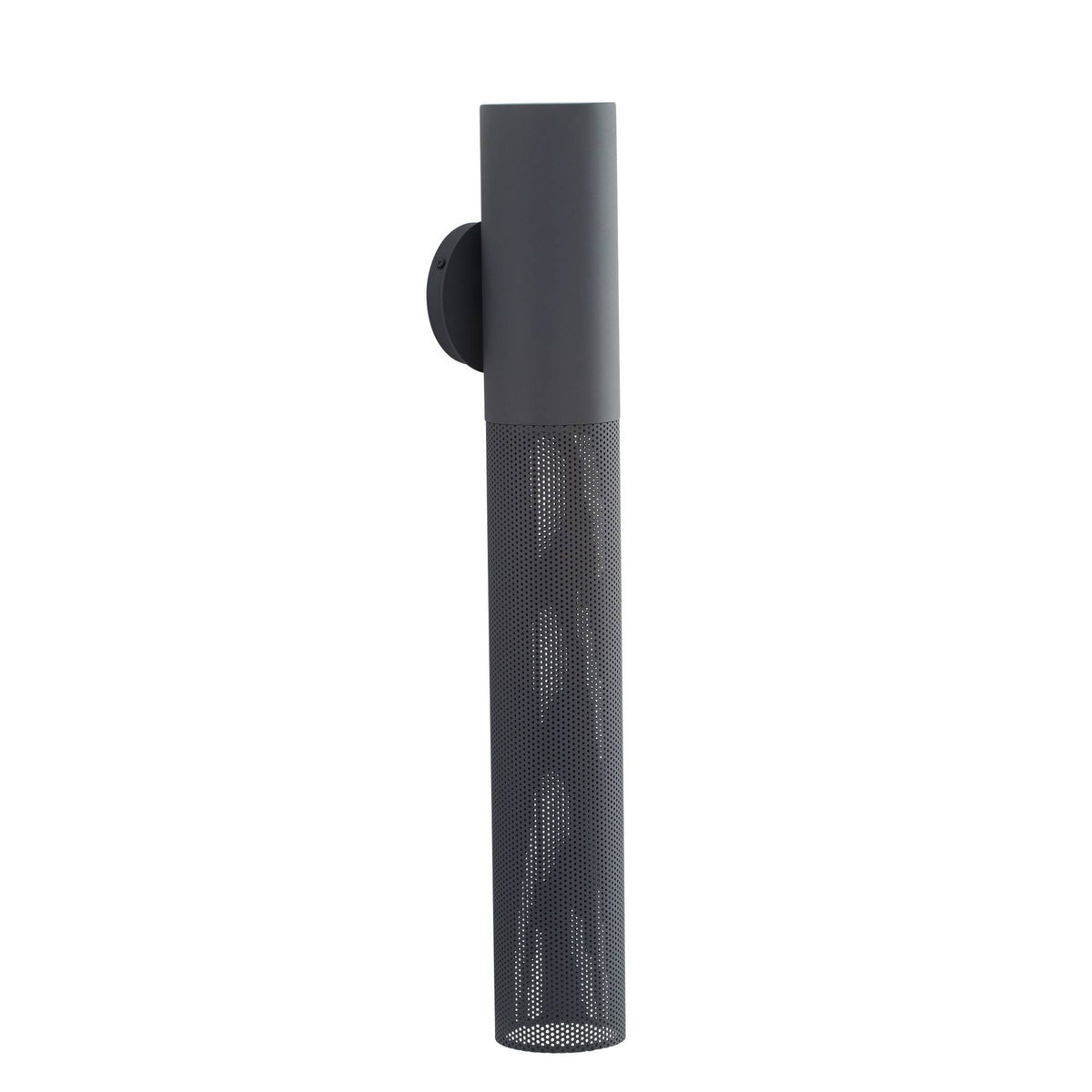 Heritage Punch Large Outdoor Wall Sconce – Gray