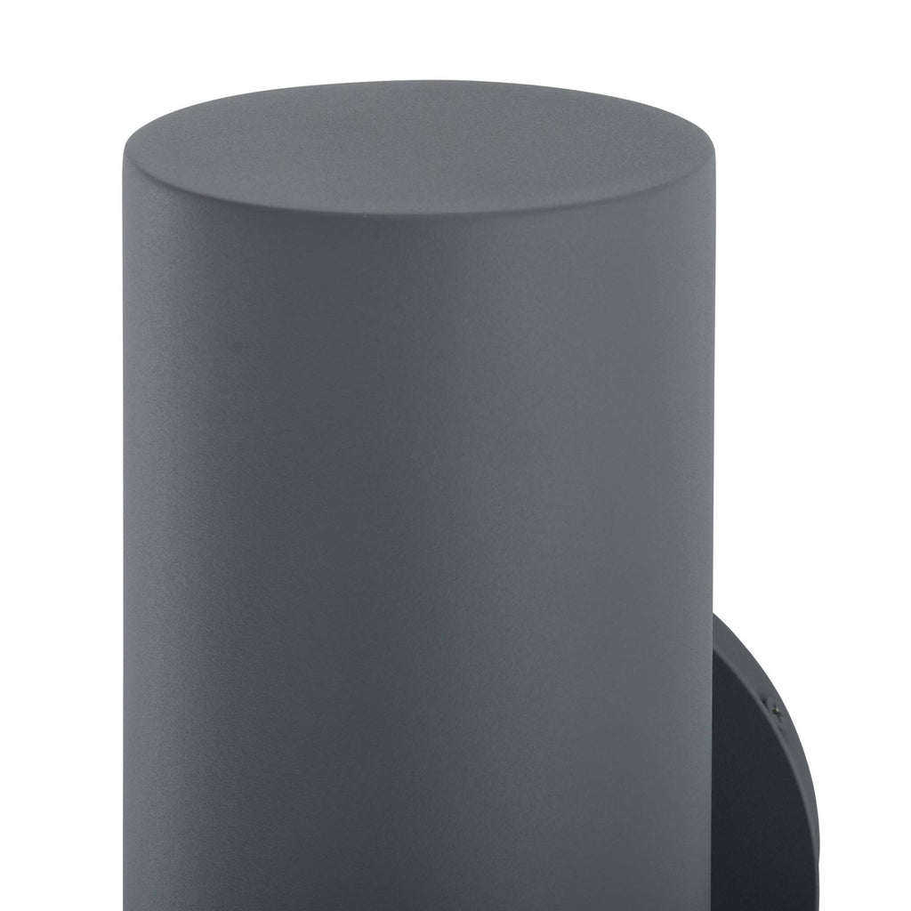 Heritage Punch Large Outdoor Wall Sconce – Gray