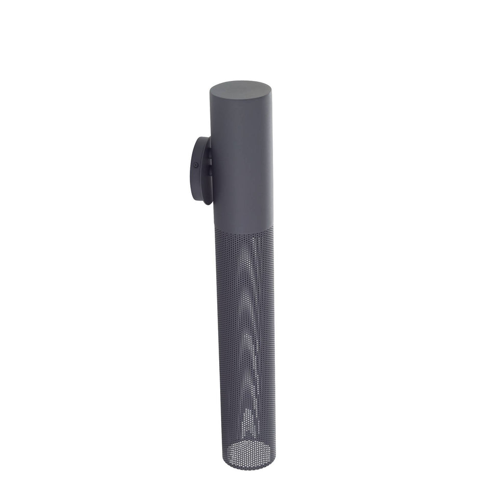 Heritage Punch Large Outdoor Wall Sconce – Gray