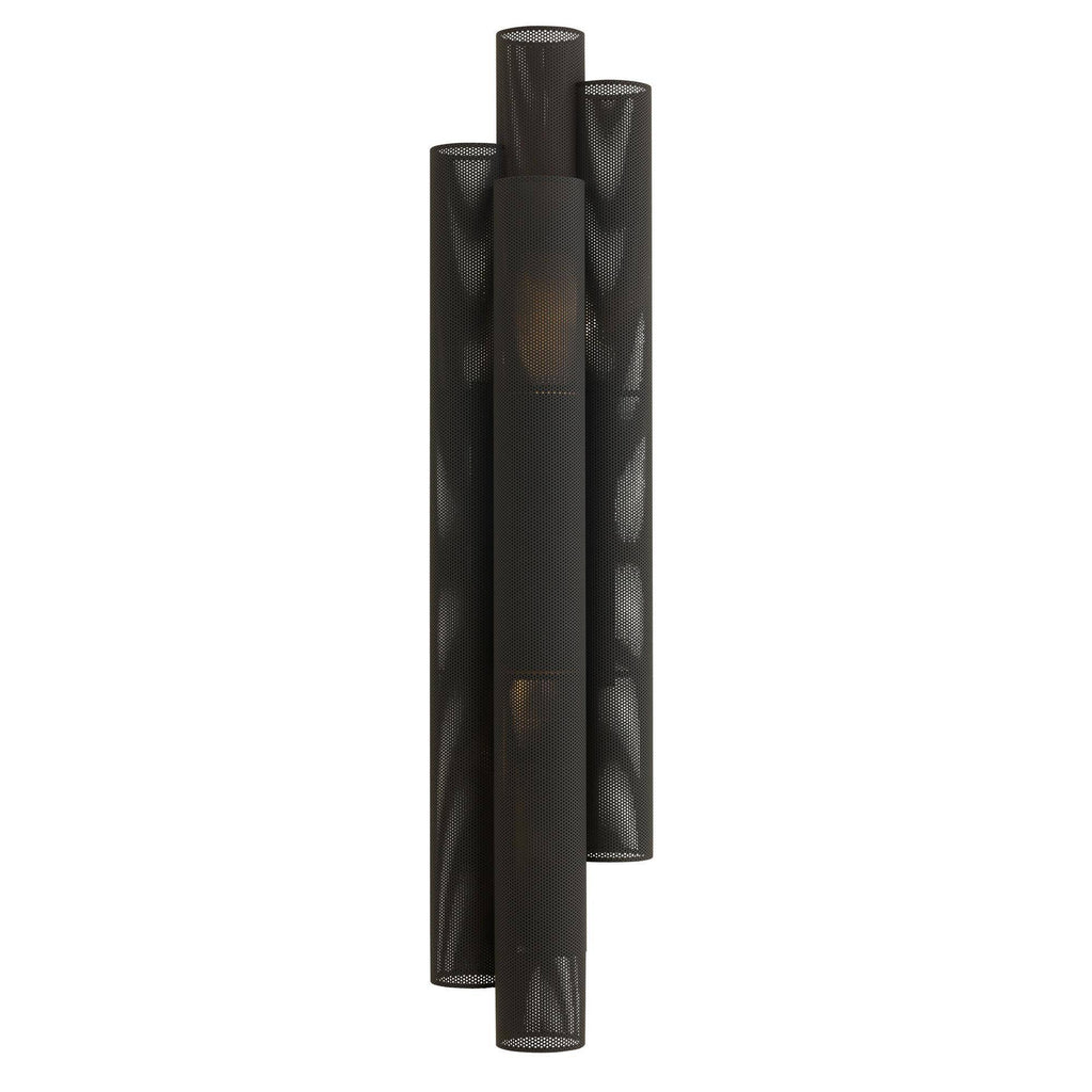 Heritage Punch Oversized Outdoor Wall Sconce – Black