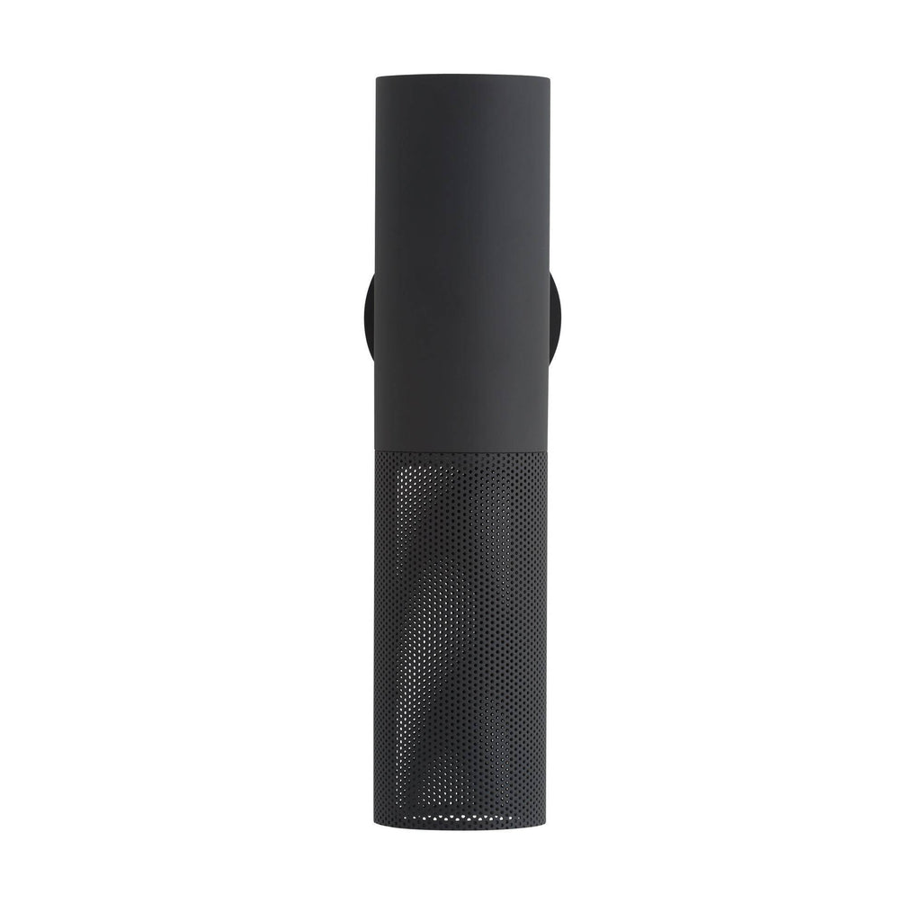 Heritage Punch Small Outdoor Wall Sconce – Black