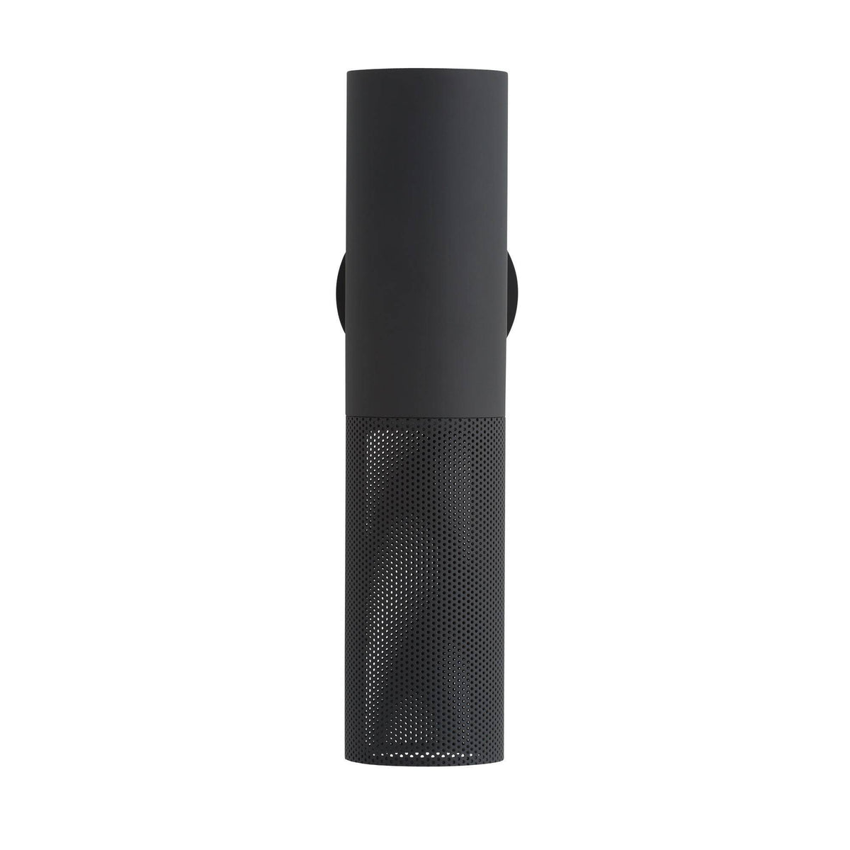 Heritage Punch Small Outdoor Wall Sconce – Black