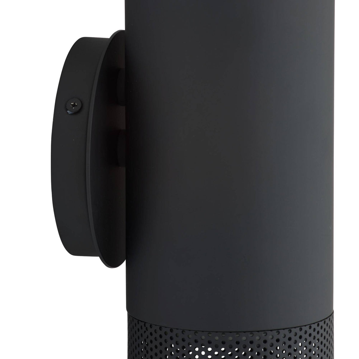 Heritage Punch Small Outdoor Wall Sconce – Black