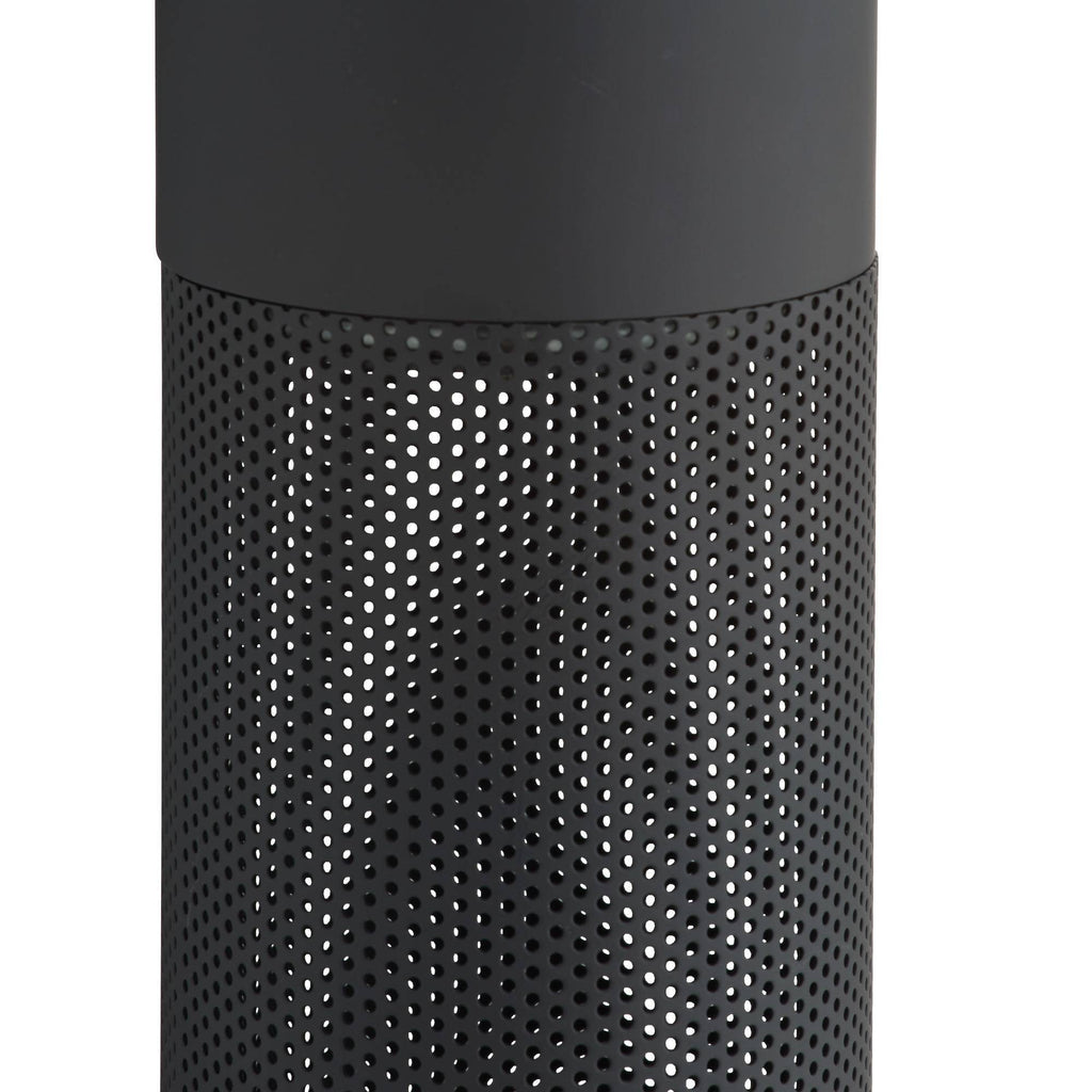 Heritage Punch Large Outdoor Wall Sconce – Black