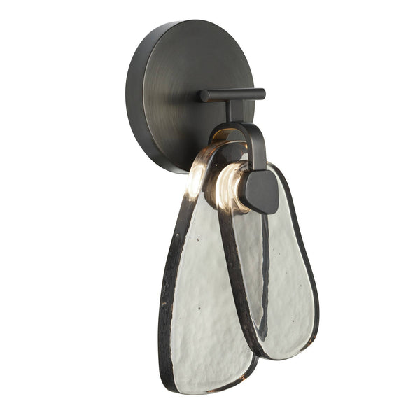 Sculptural Melt Wall Sconce – Black