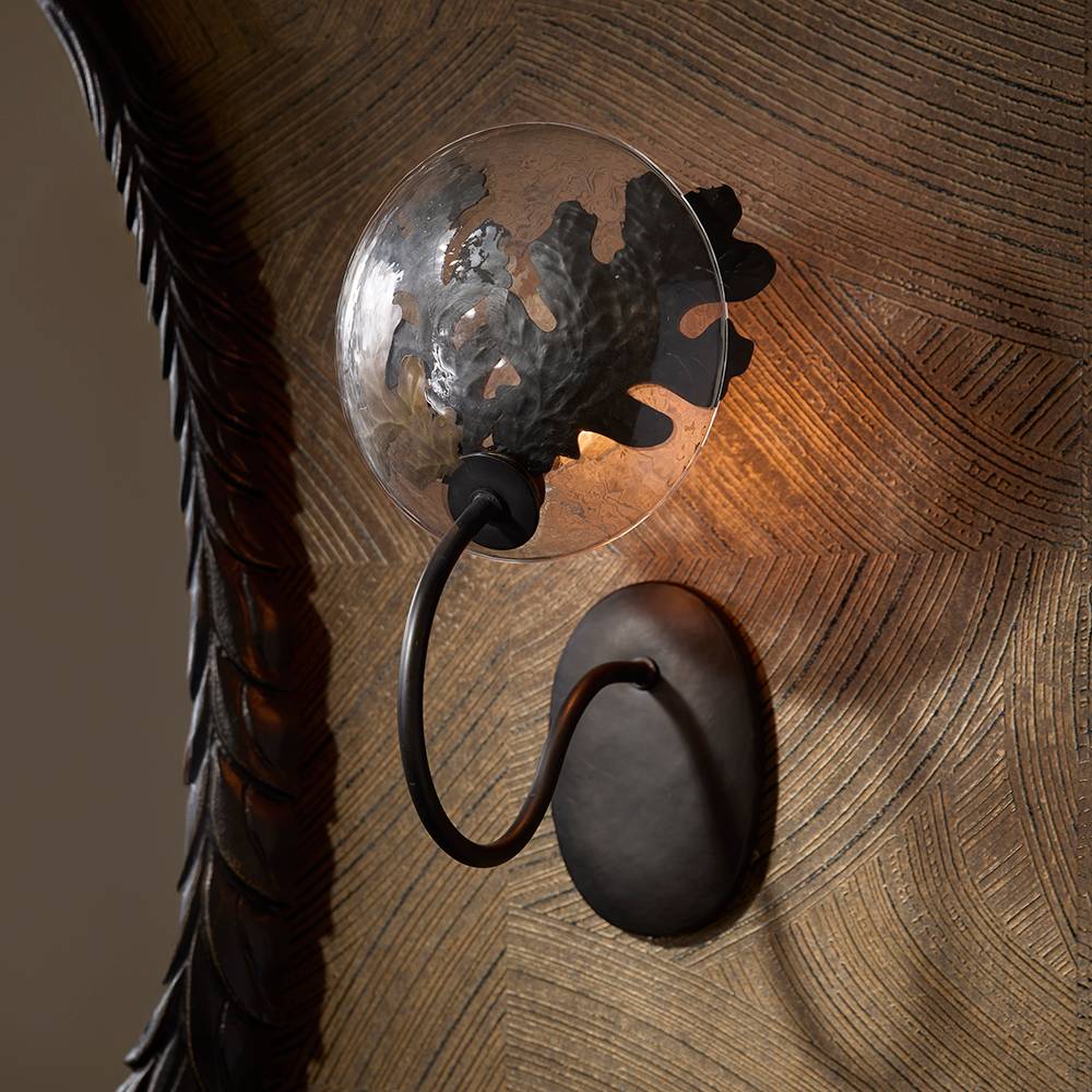 Sculptural Chene Wall Sconce, alternate view