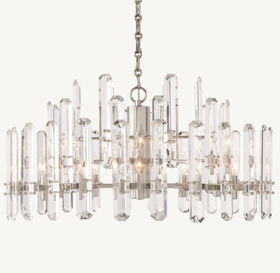 Signature Bonnington Round Chandelier – 36" Polished Nickel