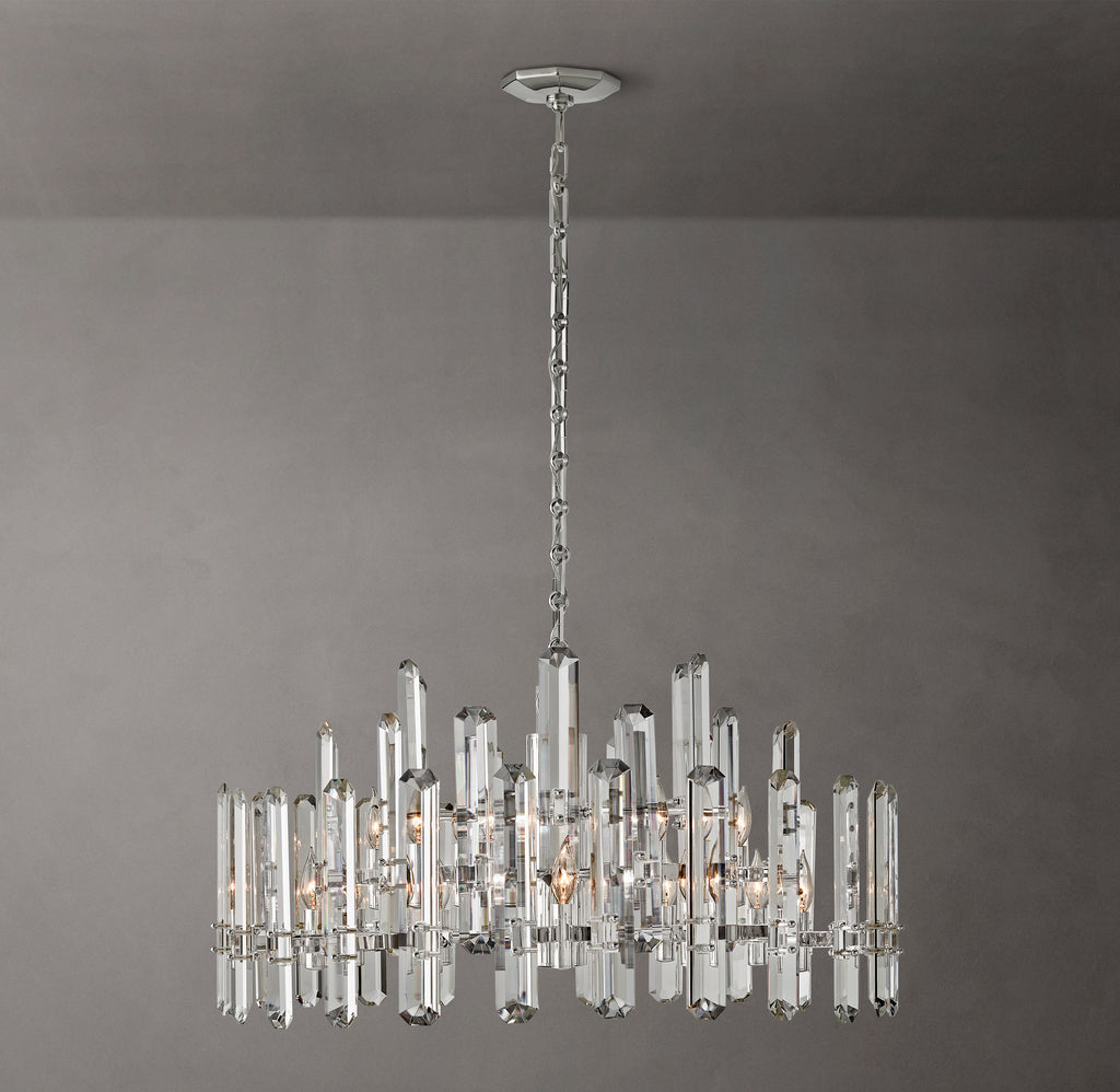Signature Bonnington Round Chandelier – 36" Polished Nickel