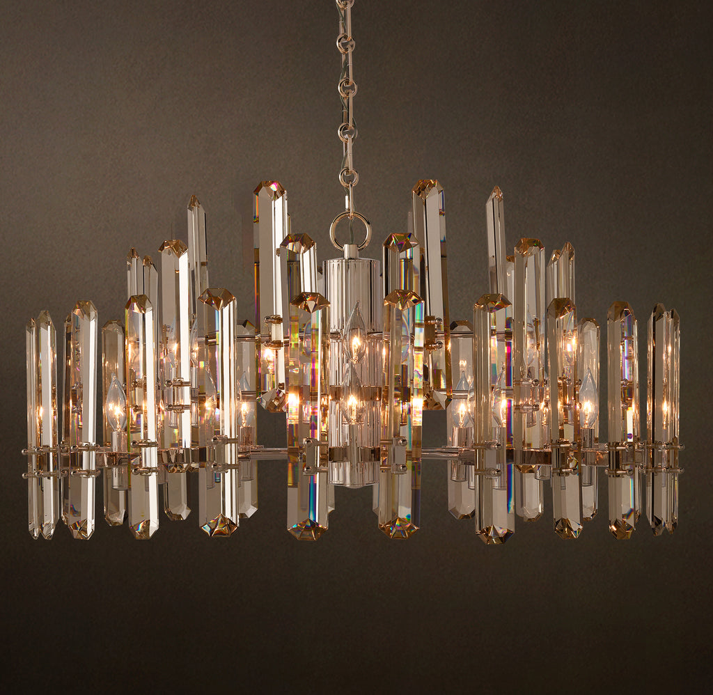 Signature Bonnington Round Chandelier – 36" Polished Nickel