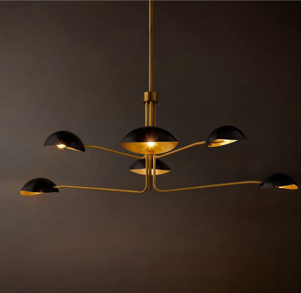 Sculptural Convessi Round Chandelier, alternate view