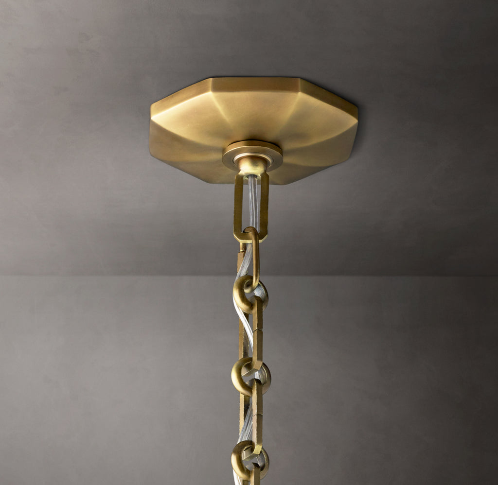 Signature Bonnington Round Chandelier – 24" Lacquered Burnished Brass