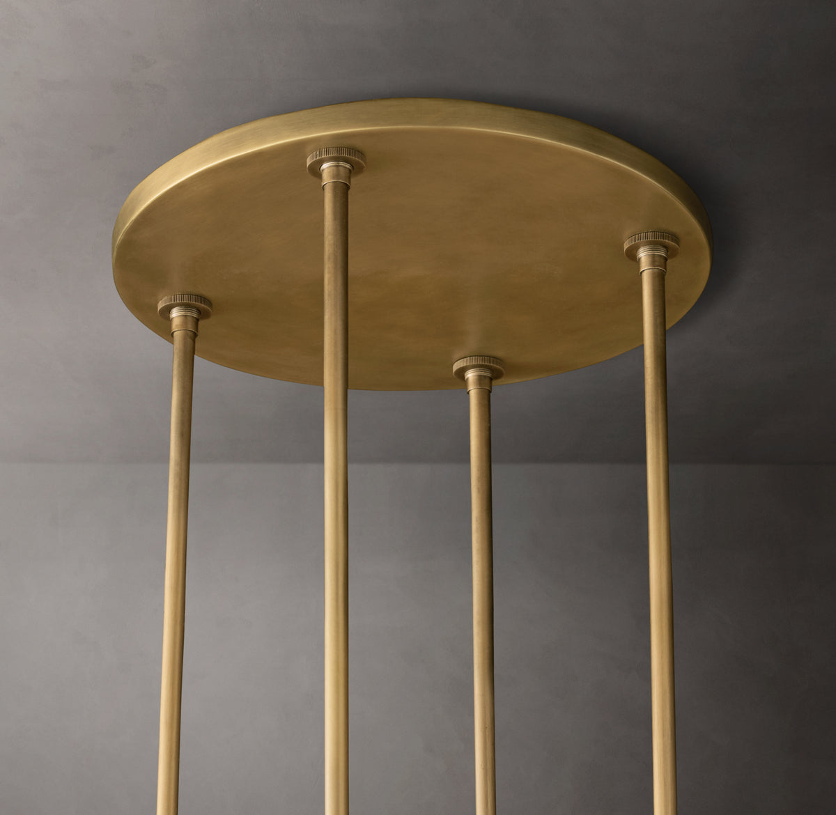 Artisan Ravelle Round Chandelier – 48" Lacquered Burnished Brass