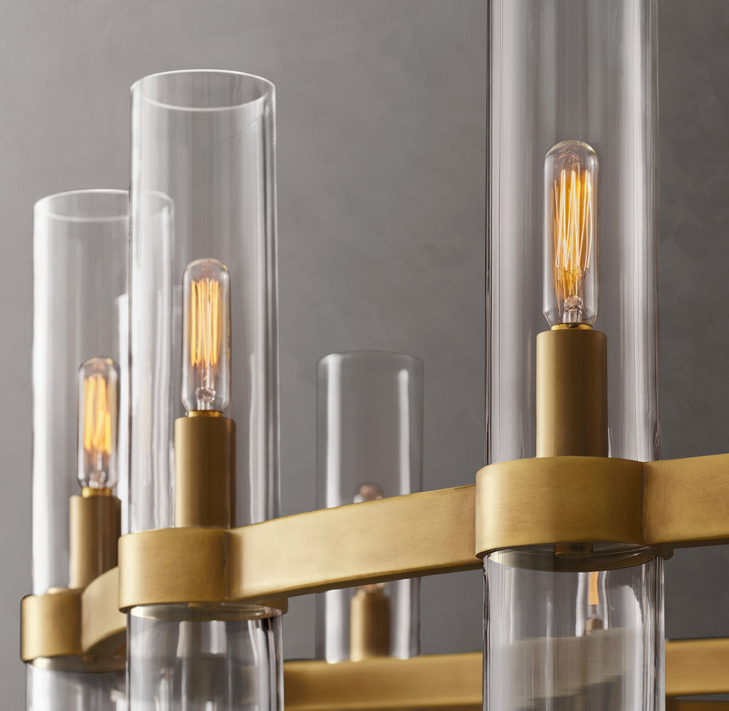 Artisan Ravelle Round Chandelier – 48" Lacquered Burnished Brass