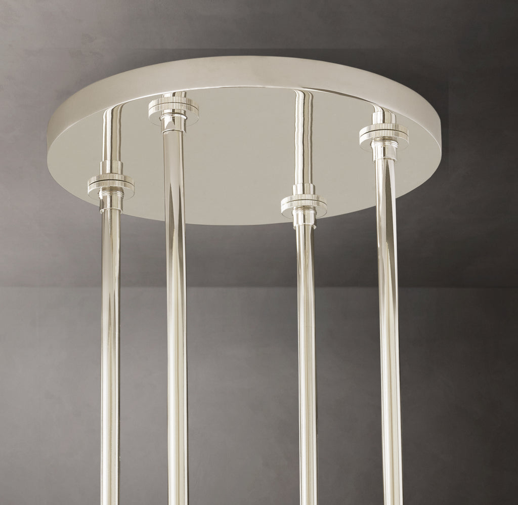 Artisan Ravelle Round Chandelier – 36" Polished Nickel