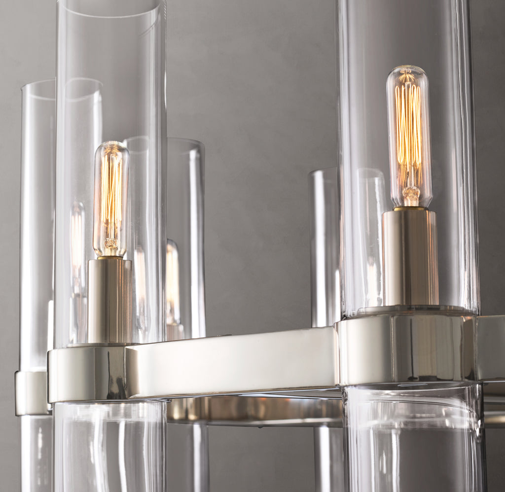 Artisan Ravelle Round Chandelier – 36" Polished Nickel