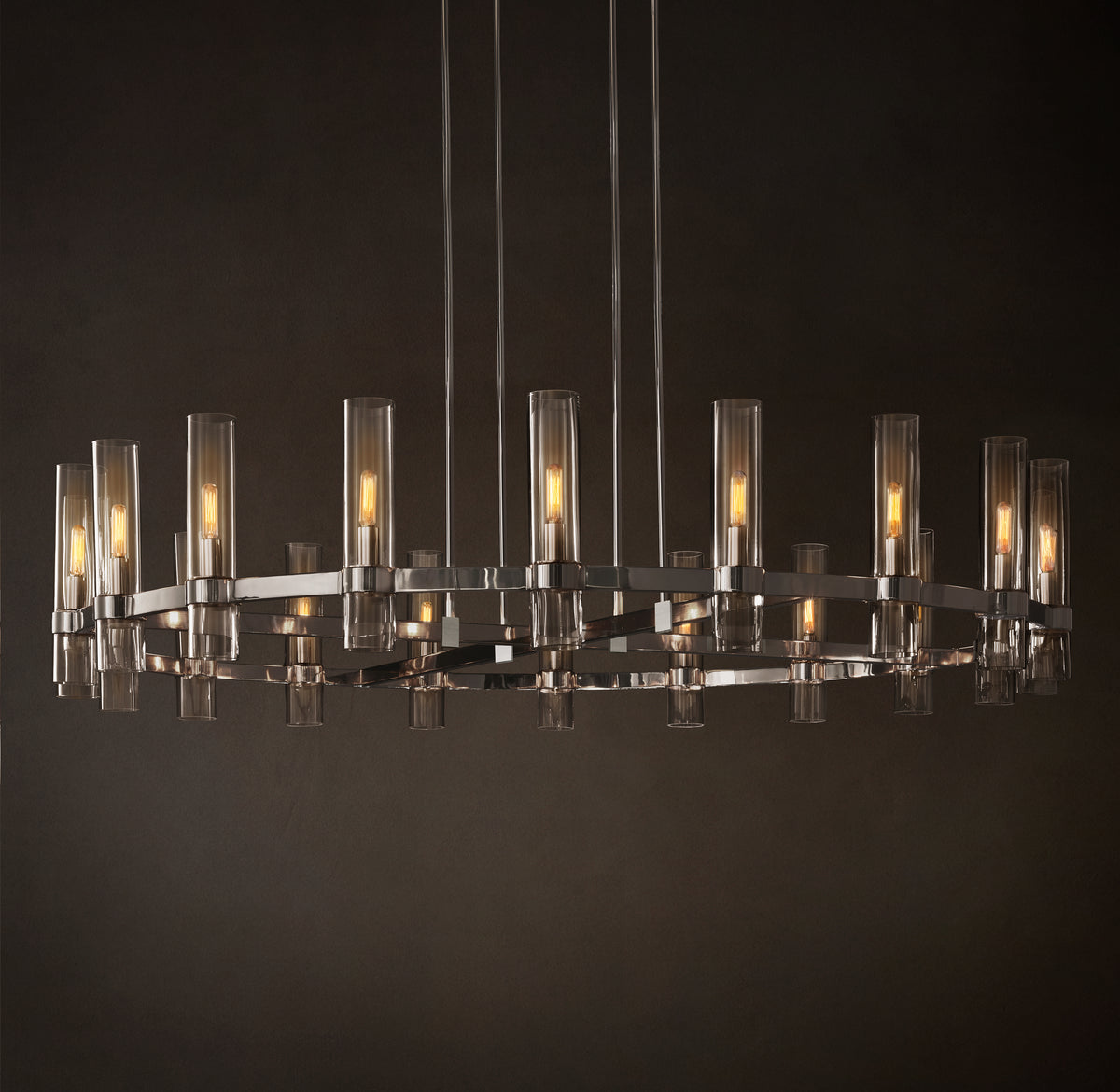 Artisan Ravelle Round Chandelier – 60" Polished Nickel