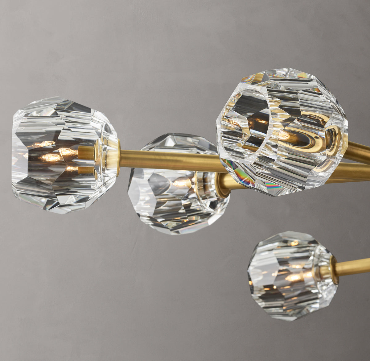 Heritage Boule De Cristal Clear Glass Oval Chandelier
