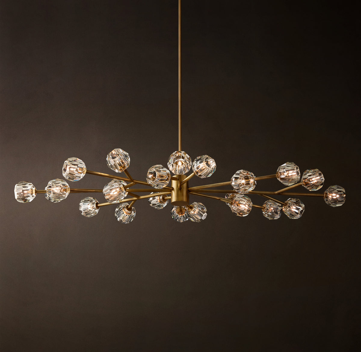 Heritage Boule De Cristal Clear Glass Oval Chandelier