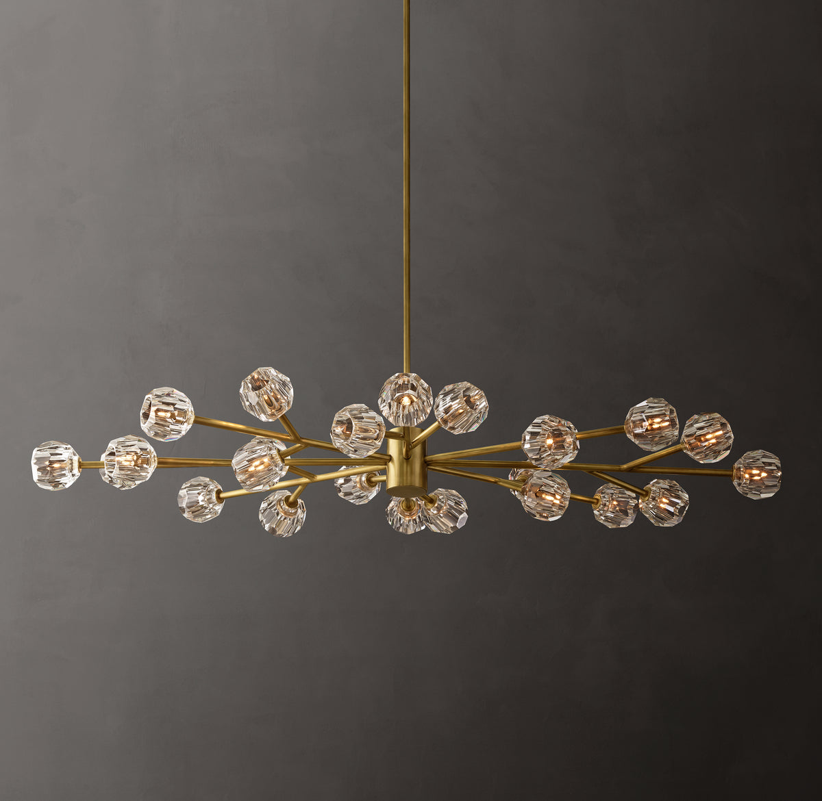 Heritage Boule De Cristal Clear Glass Oval Chandelier
