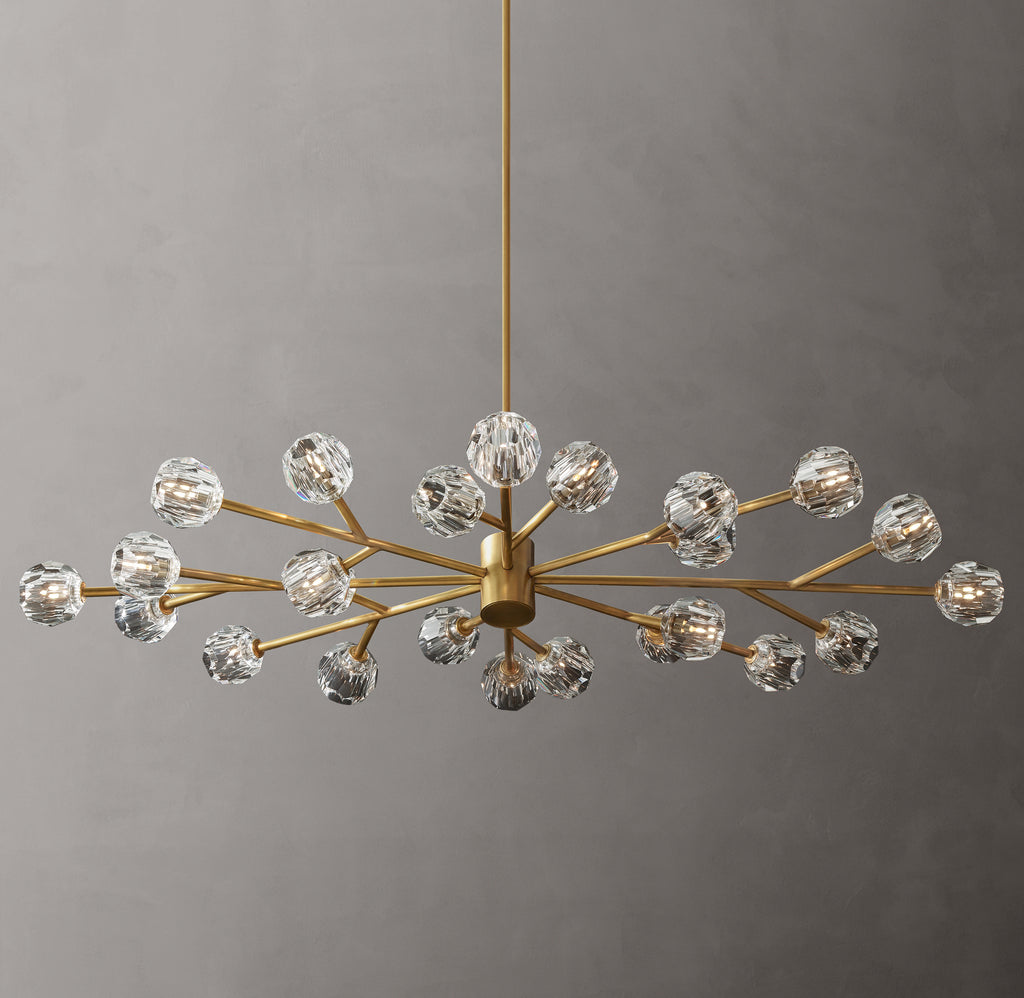 Heritage Boule De Cristal Clear Glass Oval Chandelier
