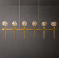 Heritage Boule De Cristal Clear Glass Double Linear Chandelier