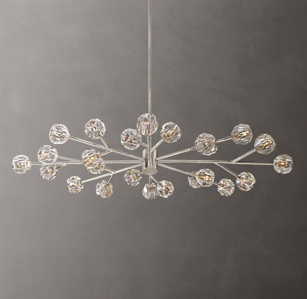 Heritage Boule De Cristal Clear Glass Oval Chandelier, alternate view