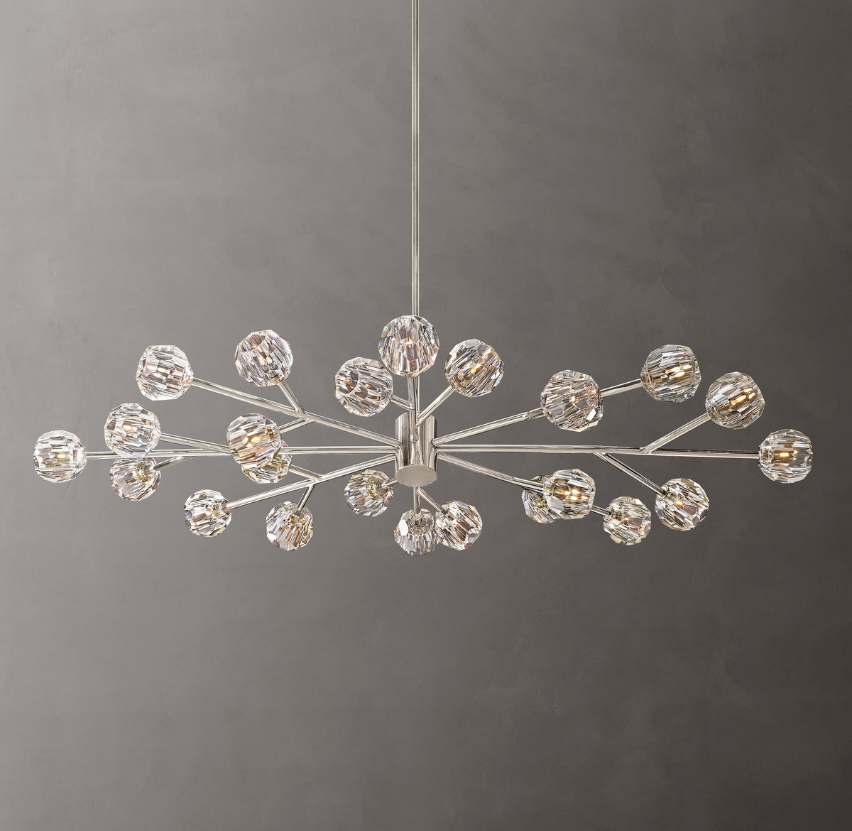 Heritage Boule De Cristal Clear Glass Oval Chandelier, alternate view