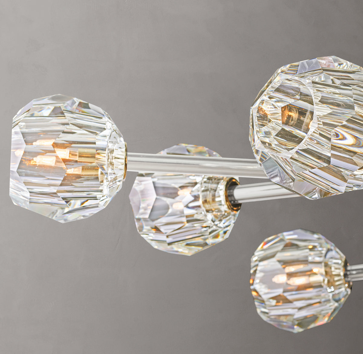Heritage Boule De Cristal Clear Glass Oval Chandelier