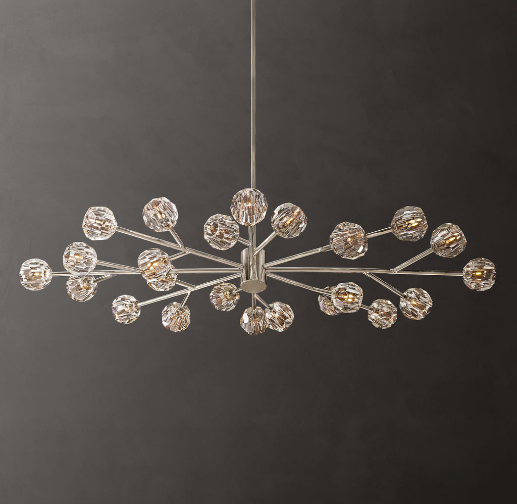 Heritage Boule De Cristal Clear Glass Oval Chandelier