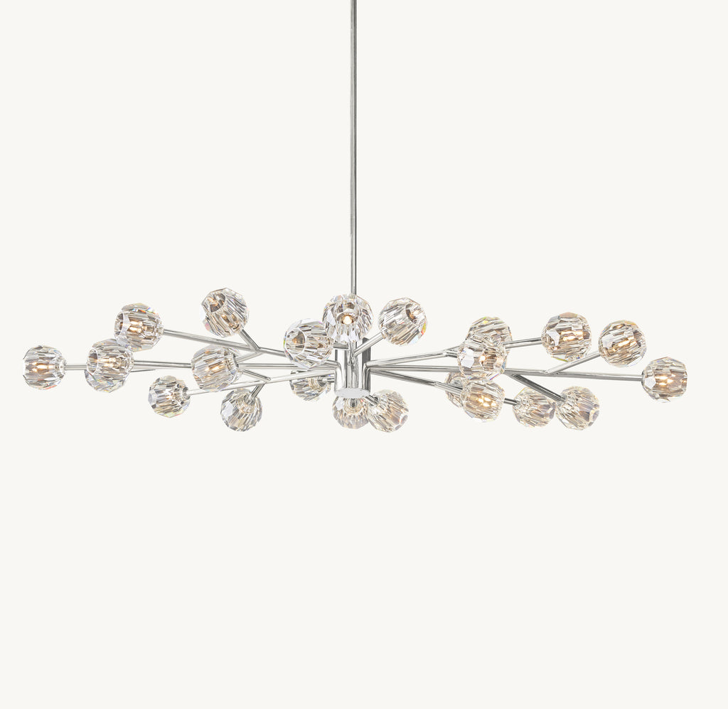 Heritage Boule De Cristal Clear Glass Oval Chandelier