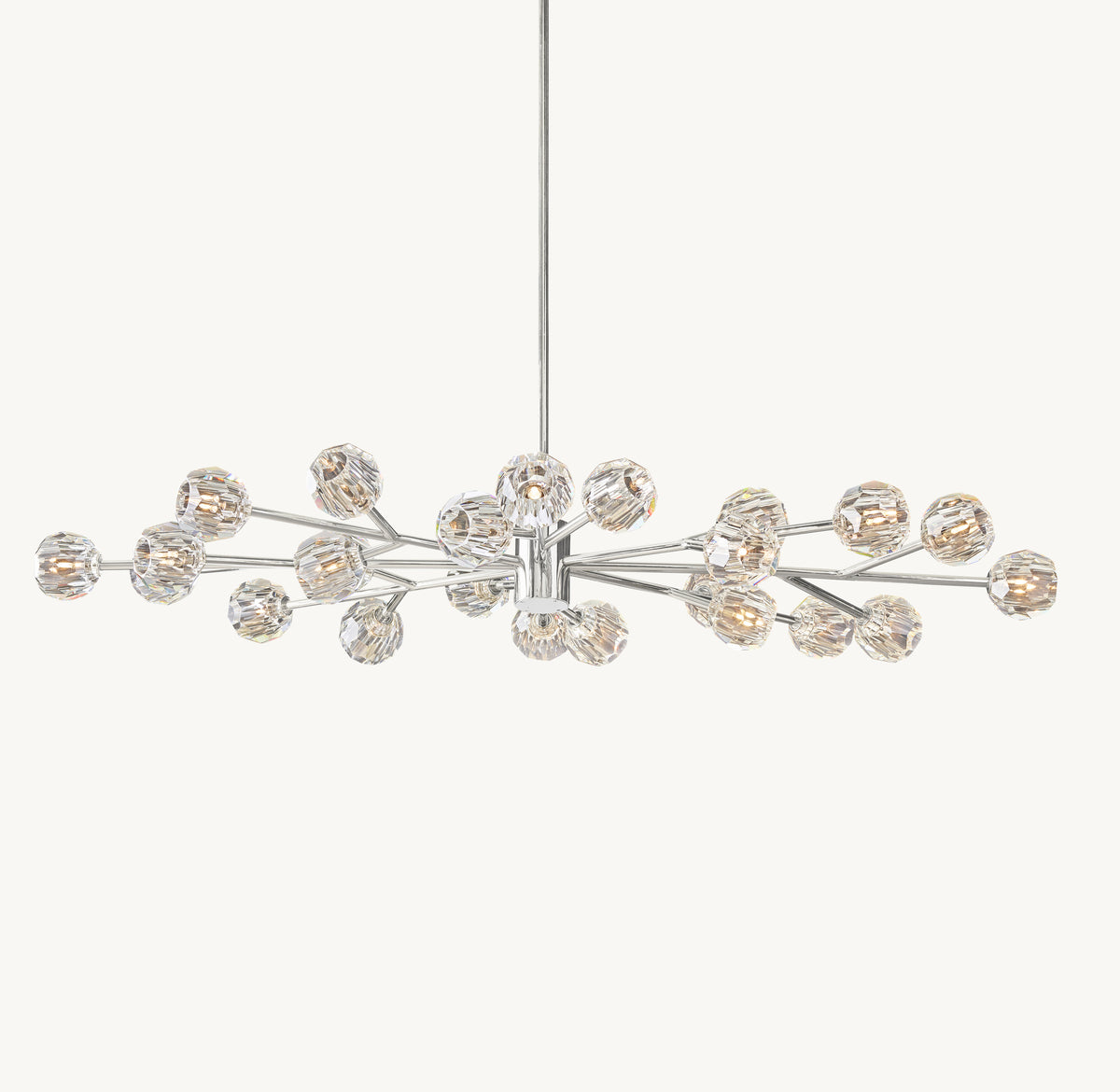 Heritage Boule De Cristal Clear Glass Oval Chandelier