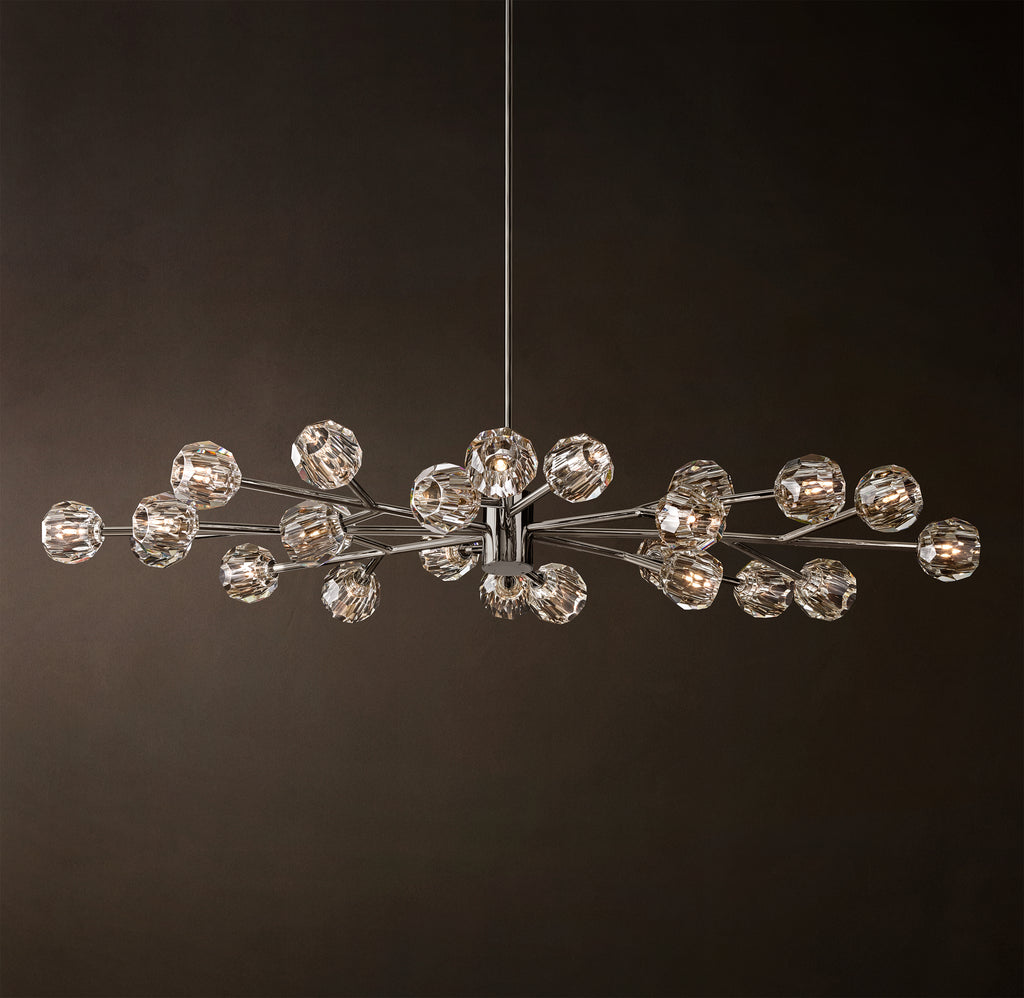 Heritage Boule De Cristal Clear Glass Oval Chandelier