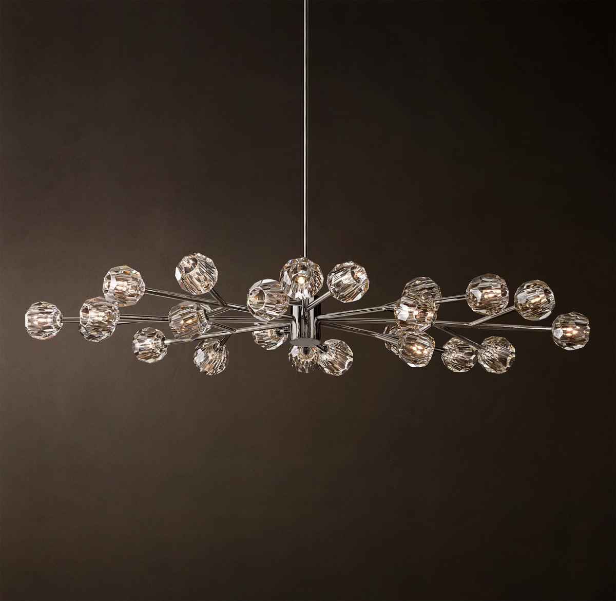 Heritage Boule De Cristal Clear Glass Oval Chandelier