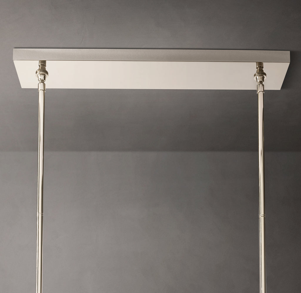 Heritage Boule De Cristal Clear Glass Double Linear Chandelier