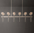 Heritage Boule De Cristal Clear Glass Double Linear Chandelier