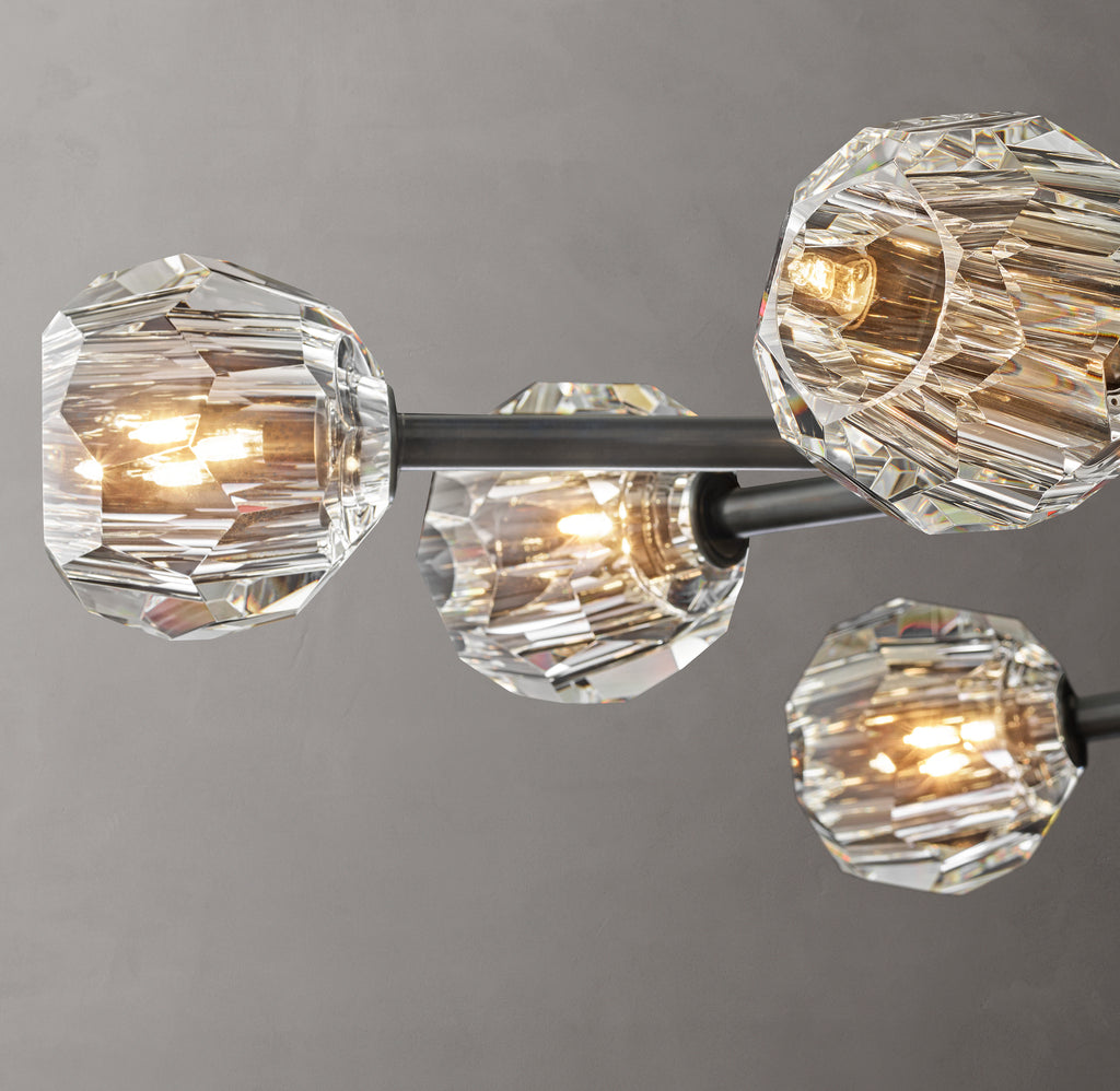 Heritage Boule De Cristal Clear Glass Oval Chandelier