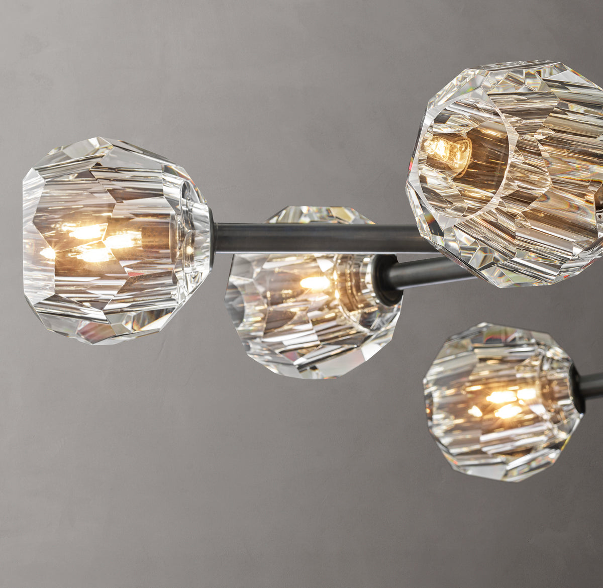 Heritage Boule De Cristal Clear Glass Oval Chandelier