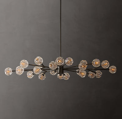Heritage Boule De Cristal Clear Glass Oval Chandelier